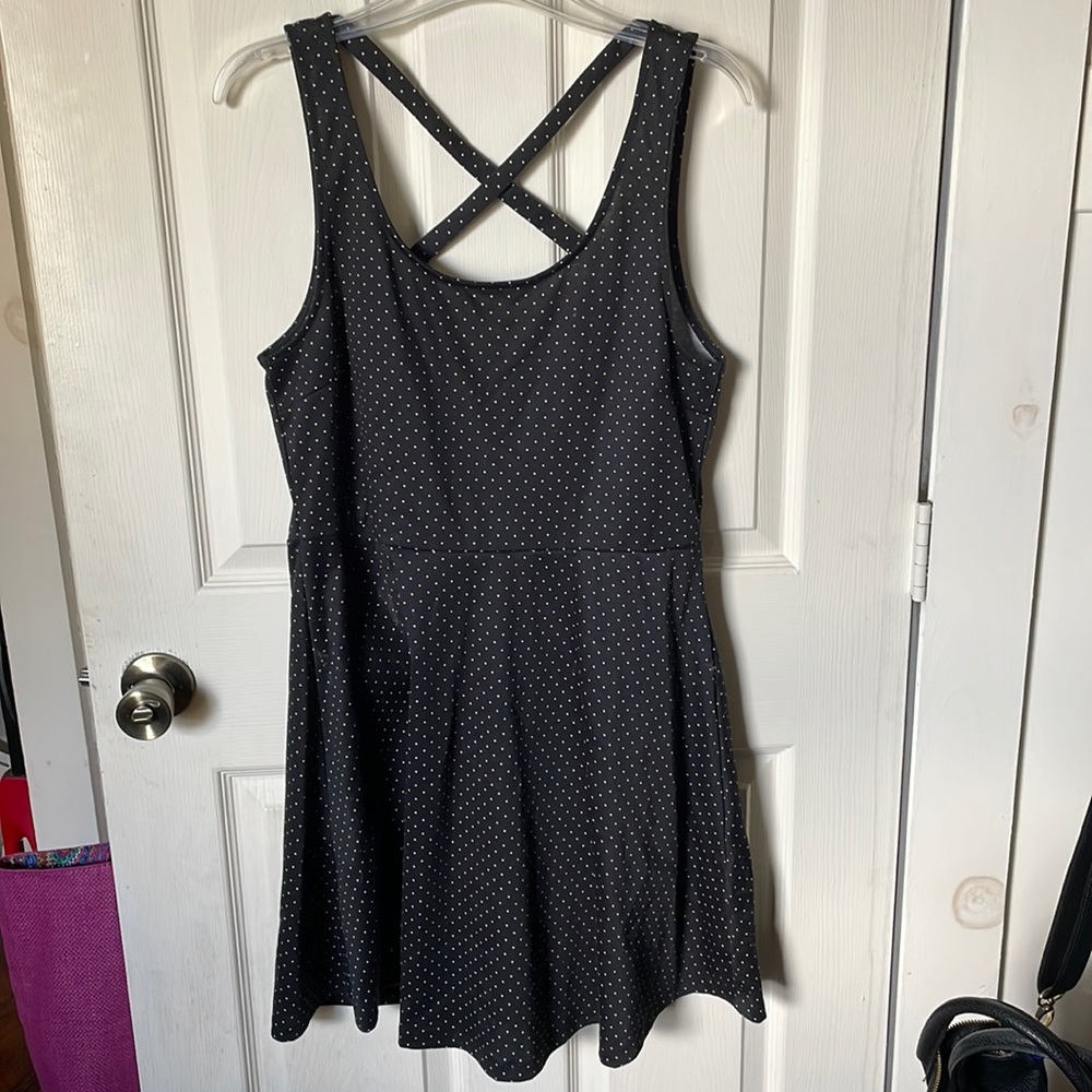 H&M black & white polka dot dress - Sz L